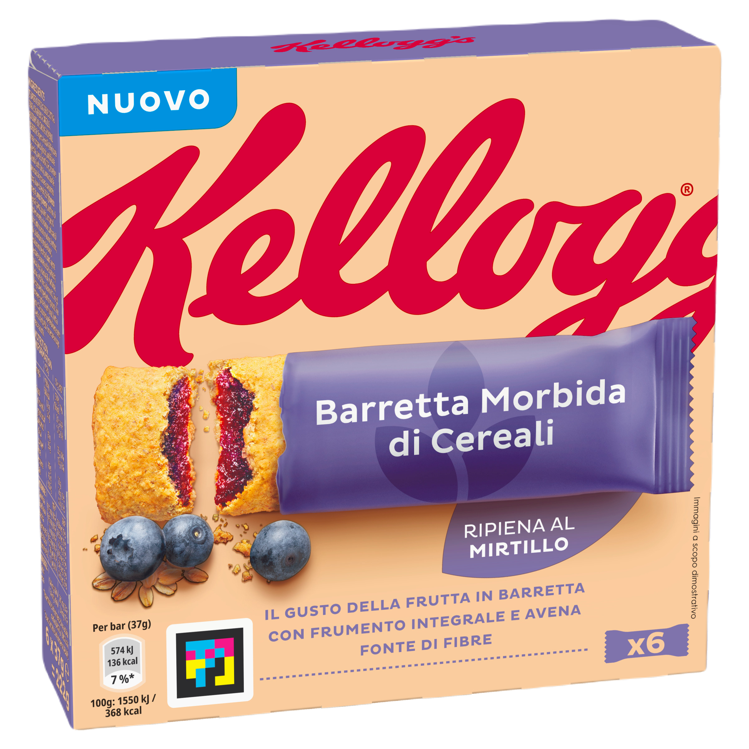 Kellogg's Barretta Morbida Mirtillo