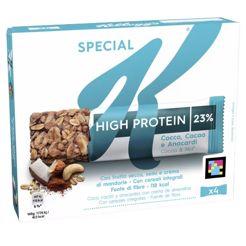 Special K High Protein Barretta con Cocco, Cacao e Anacardi